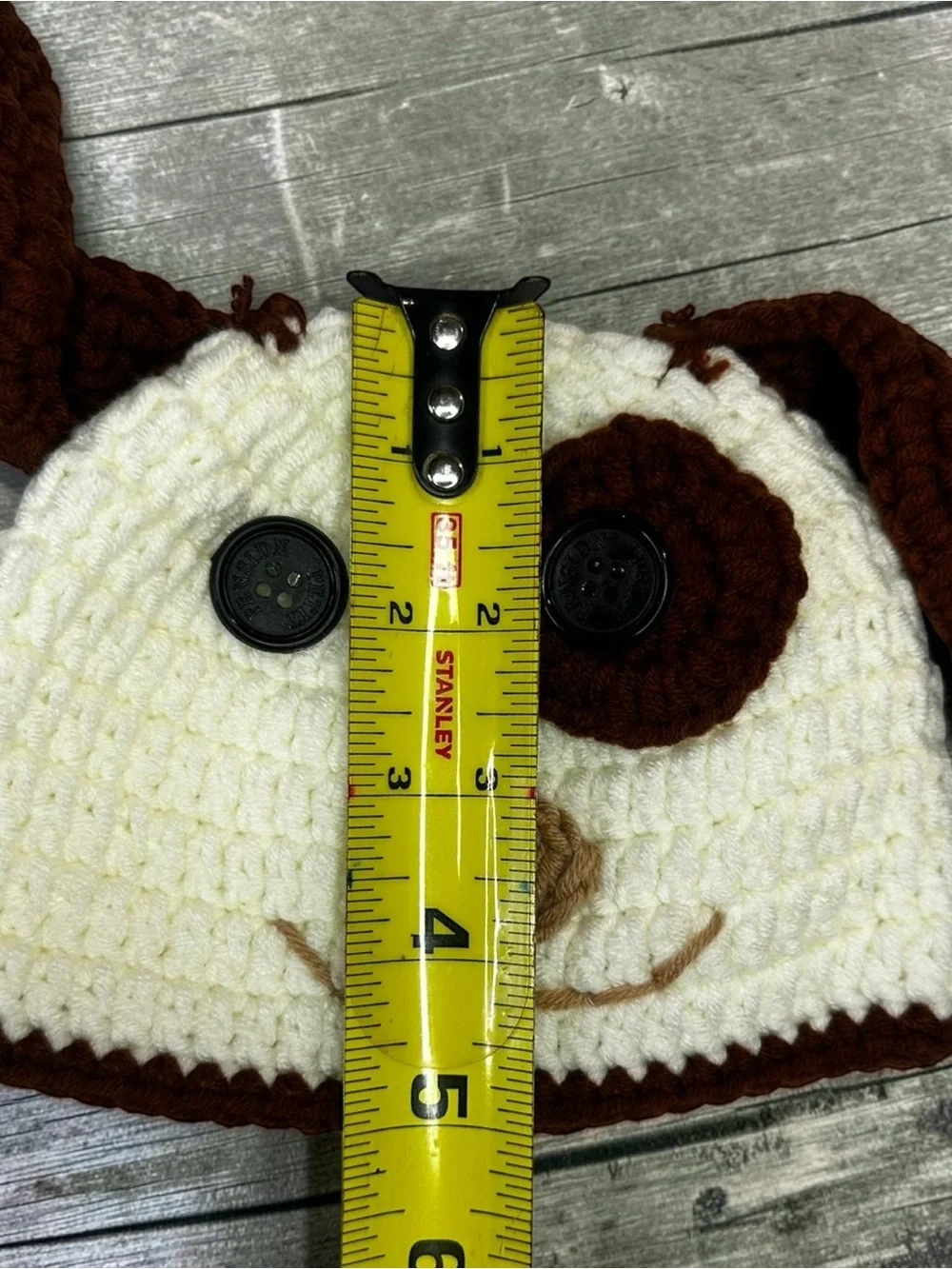 Handmade Crochet Newborn Puppy Dog Hat Booties Set Photo Prop Baby Costume